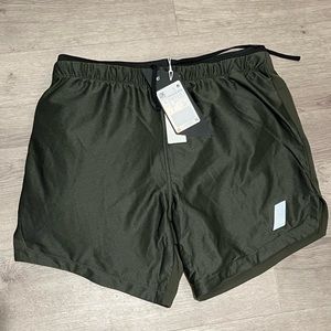 Zara mesh running shorts NEW LARGE olive